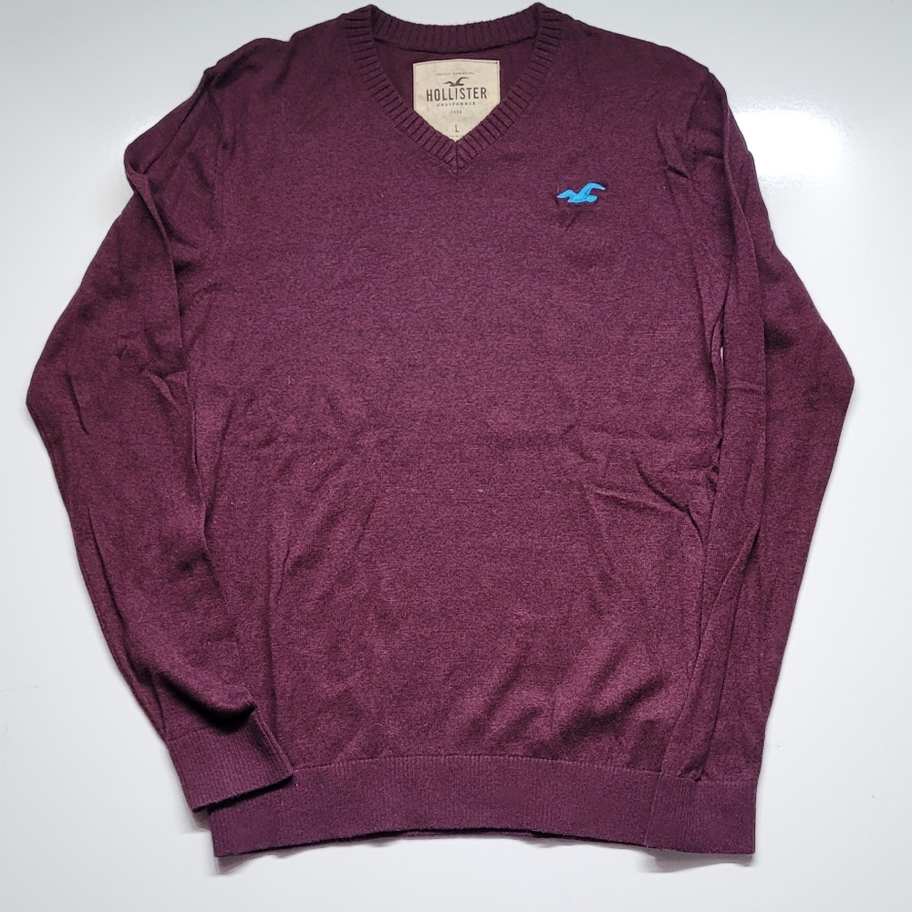 Hollister v-neck sweater large